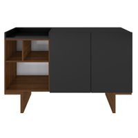 Aparador para Sala de Estar Best Estilare Móveis - Preto com Madeirado