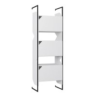 Estante Tripla com Portas e Suporte Be Mobiliario Soul - Branco TX
