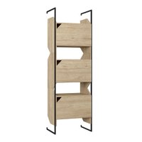 Estante Tripla com Portas e Suporte Be Mobiliario Soul - Carvalho Mel