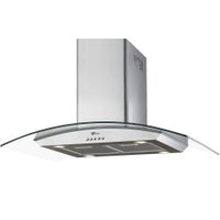Coifa De Ilha Island Inox 90cm Com Vidro Fischer