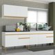 Cozinha Compacta Veneza GW Multimóveis MP2076 com Armário e Balcão Branca
