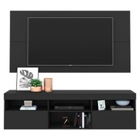 Rack Suspenso com Painel para TV até 65" Multimóveis Flórida FG3299 Preto