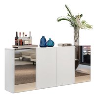 Aparador Buffet com Espelho Multimóveis Vegas FG3561 Branco