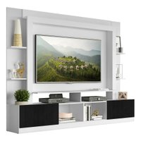 Estante com Suporte para TV até 65" Multimóveis Moscou FG2747 Branca/Preta
