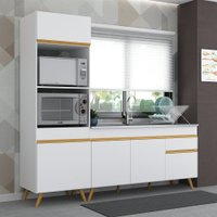 Cozinha Compacta Veneza GW Multimóveis MP2078 com Armário e Balcão