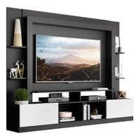 Estante com Suporte para TV até 65" Multimóveis Moscou FG2747 Preta/Branca