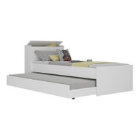 Bicama com Baú Embutido para colchão 78 x 188 cm Multimóveis FG5009 Branca