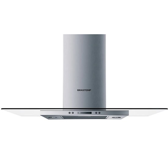 Coifa de Ilha Brastemp Plana 100cm com Timer Autodesligamento Inox e Vidro 110V BAV10ARANA