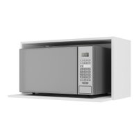 Armário de Cozinha Nicho para Microondas 70 cm Veneza GW Multimóveis MP3737 Branco