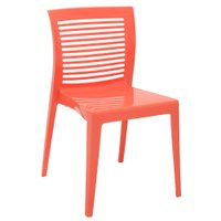 Cadeira Tramontina Victória Encosto Horizontal em Polipropileno Rosa Coral