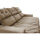 Sofá 3 Lugares Retrátil e Reclinável 2,00m Cama inBox Smal com bordado pantográfico Suede Castor