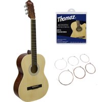 Kit Violão Acústico TCG 390 A Natural Thomaz + Encordoamento Aço 011 203SL