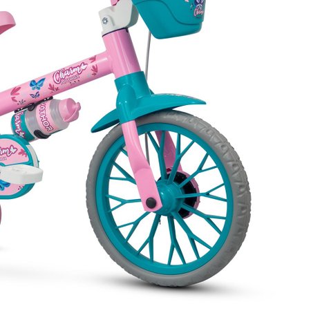 Bicicleta Infantil Aro 12 Com Rodinhas Menina - Charm - Nathor