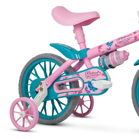 Bicicleta Infantil Aro 12 Com Rodinhas Menina - Charm - Nathor