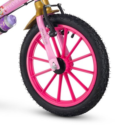 Bicicleta Infantil Aro 16 Com Rodinhas Menina Princesas - Nathor