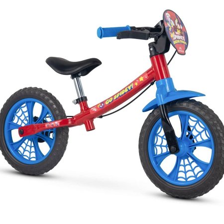 Bicicleta Infantil Aro 12 Sem Pedal Balance Bike Spider Man - Nathor