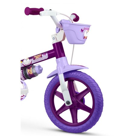Bicicleta Infantil Menina Aro 12 Com Rodinhas Puppy Bike PU - Nathor