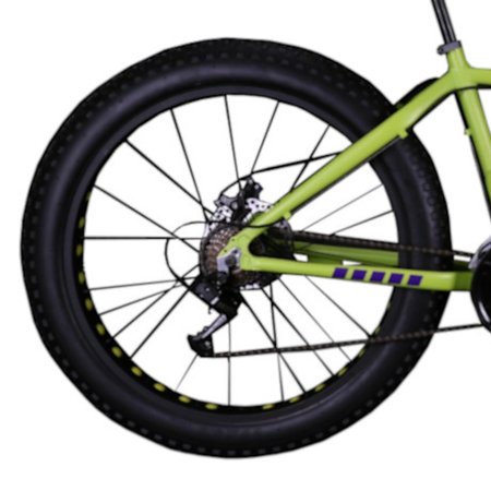 Bicicleta Fat Bike Pneu Largo Aro 26 21V Shimano Verde Oliva com Capacete e Bolsa