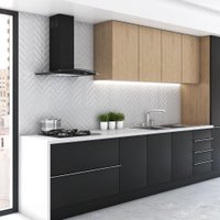 Coifa Fogatti de Parede Clean Vidro Curvo Black 60cm