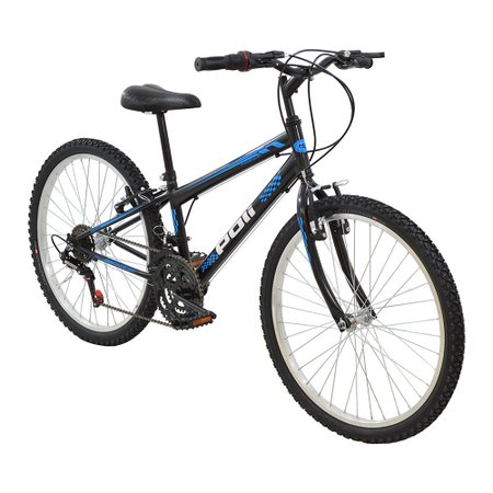 Bicicleta Polimet MTB Poli Podium Quadro 13/Aro 24/18 Velocidades Preto/Azul 7501