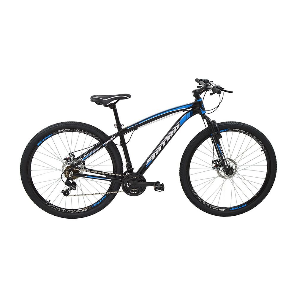 Bicicleta Polimet Nitro Aro 29 Susp. Dianteira 21 Marchas - Azul/preto