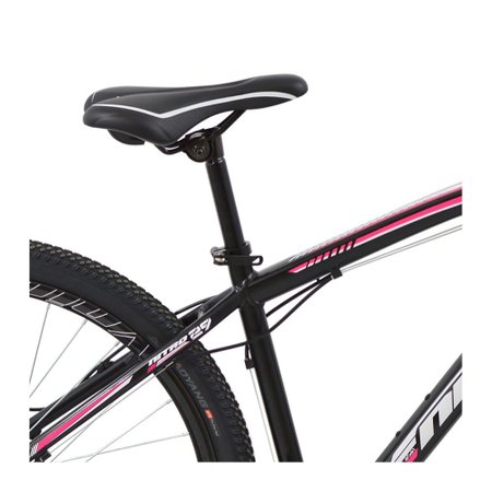 Bicicleta Polimet MTB Nitro Câmbio Shimano Quadro em Alumínio 17/Aro 29/21 Velocidades Preta/Rosa 7163