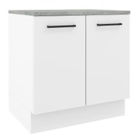 Balcão Armário de Cozinha 80 cm 2 Portas Branco Agata Madesa