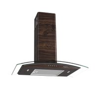 Coifa Fogatti de Parede Clean Vidro Curvo Nogueira 70cm