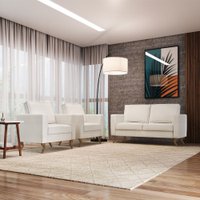 Conjunto Sofá 2 Lugares e Poltronas Caprice Casa de Pedras Cpe014