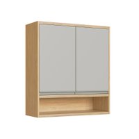 Cubo Retrô Movelbento - Vermelho - Louro Freijó/Off White