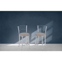 Kit com 2 Banquetas Cromadas de Metal Treparoni