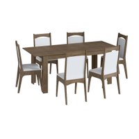 Conjunto Mesa Elástica 6 Cadeiras Com Estofado CJE10305 Móveis Canção