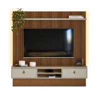 Painel para TV 75 Polegadas Ripado com Led Authentique Linea Brasil
