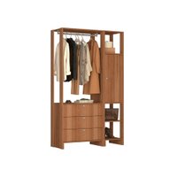 Smart Closet Yes Com Cabideiro 3 Gavetas Porta e 4 Prateleiras Nova Mobile