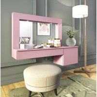 Penteadeira Suspensa com Espelho e Gaveta Movelbento