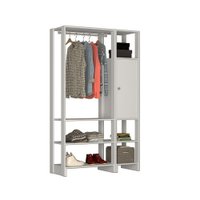 Smart Closet Yes Com Cabideiro 6 Prateleiras e Porta Nova Mobile