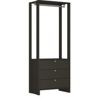 Closet Yes Com Cabideiro e 3 Gavetas Nova Mobile