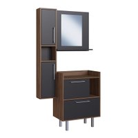 Kit Gabinete para Banheiro com armário e sem cuba Estilare Móveis CNJ1040
