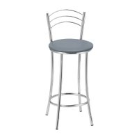 Kit 2 Banquetas Cromadas BC26B de Metal e Assento Espuma D15 Treparoni