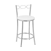 Kit 2 Banquetas Cromadas BC51C de Metal e Assento Espuma D15 Treparoni