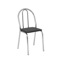 Kit 4 Cadeiras Cromadas CC50A4 de Metal e Assento Espuma D15 Treparoni