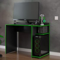 Mesa para computador Gamer XP  - Preto com Verde - RPM Móveis