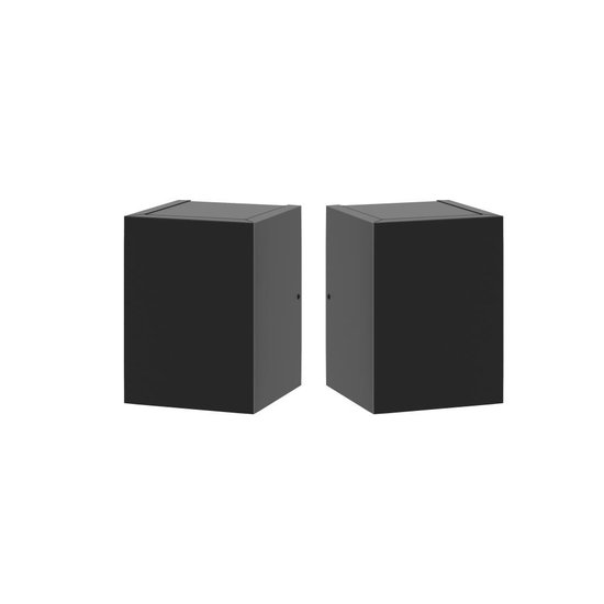 Kit 2 Arandelas de Parede Plus 1201 Preto com Foco - RPM Móveis
