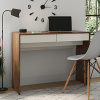 Mesa Para Computador Escrivaninha Home Office 2 Gavetas - Freijó/Off - RPM Móveis