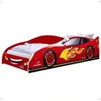 Mini Cama Infantil Carro Corrida Turbo 85 MDF Montessoriana Segura Decoração Piloto Quarto Criança Menino- Vermelho -RPM