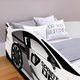 Mini Cama Carro Infantil Colchão 148x68cm MDF Montessoriana Proteção Lateral Drift Quarto Menino - Branco - RPM