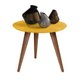 Conjunto 3 Mesas Centro / Lateral / Apoio Retrô Cissa - Amarelo - Compre Aqui