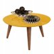 Conjunto 3 Mesas Centro / Lateral / Apoio Retrô Cissa - Amarelo - Compre Aqui