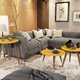 Conjunto 3 Mesas Centro / Lateral / Apoio Retrô Cissa - Amarelo - Compre Aqui