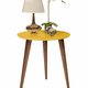 Conjunto 3 Mesas Centro / Lateral / Apoio Retrô Cissa - Amarelo - Compre Aqui